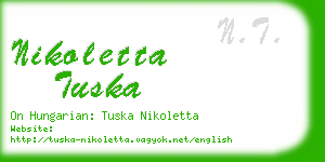 nikoletta tuska business card